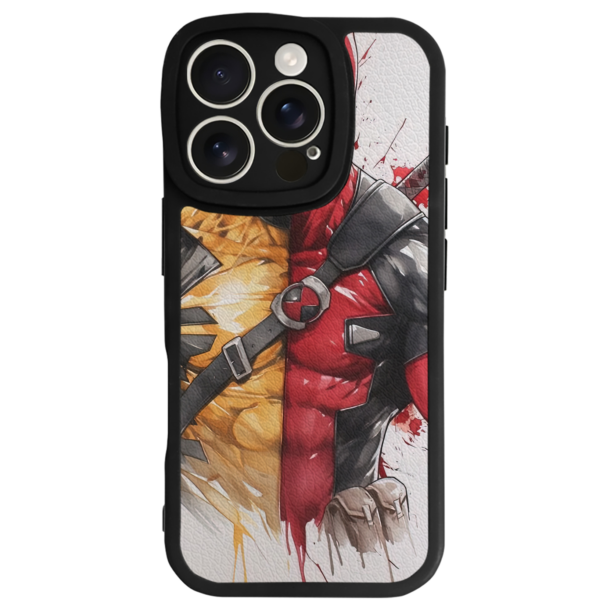 （画像用） Deadpool デッドプール 【iPhone 16シリーズ対応】シリコンスマホケース（レザー調） 材質：シリコン